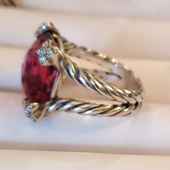 David Yurman 14mm cushion on point tourmal…comes with pouch. Clean and polished - Picture 4 of 7